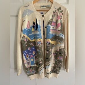 Vintage Northern Reflections Knit Cardigan Sweater